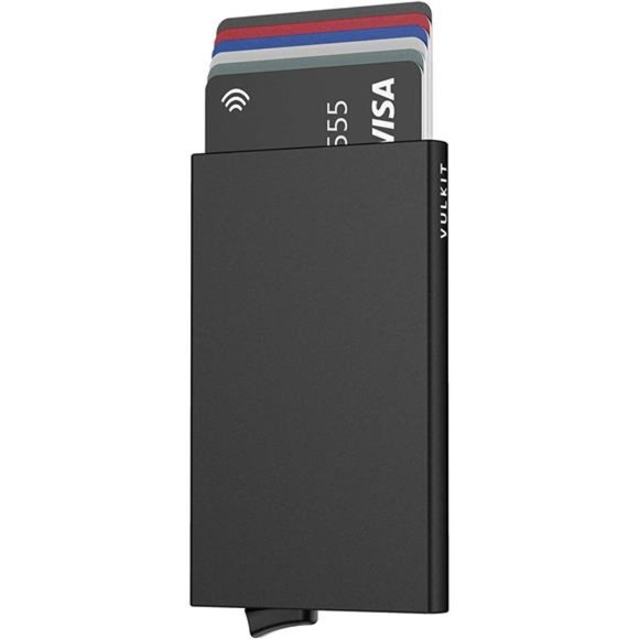 Pop Up Wallet, Slim Minimalist Credit Card Holder, Men and Women Mini Metal Case - Picture 1 of 6